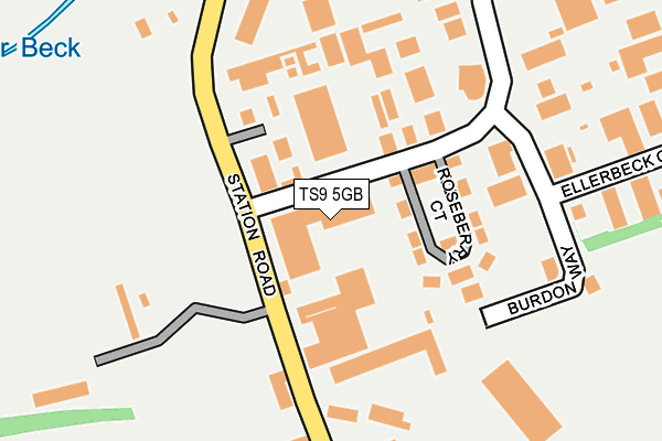 TS9 5GB map - OS OpenMap – Local (Ordnance Survey)