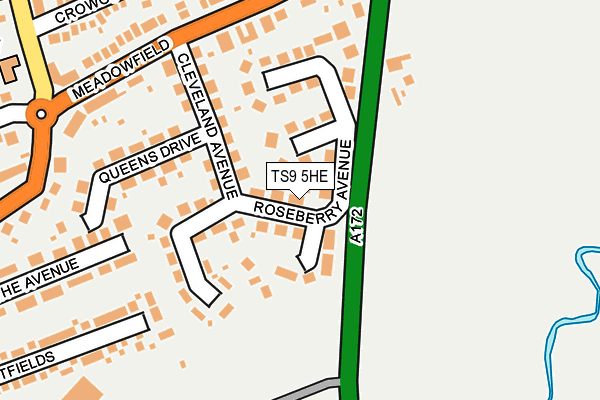 TS9 5HE map - OS OpenMap – Local (Ordnance Survey)
