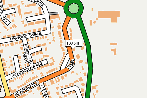 TS9 5HH map - OS OpenMap – Local (Ordnance Survey)