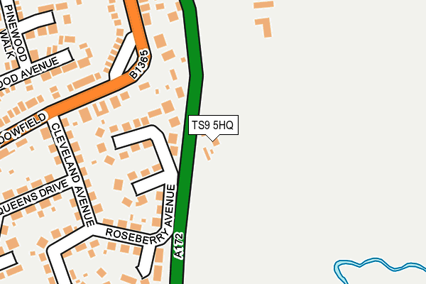 TS9 5HQ map - OS OpenMap – Local (Ordnance Survey)