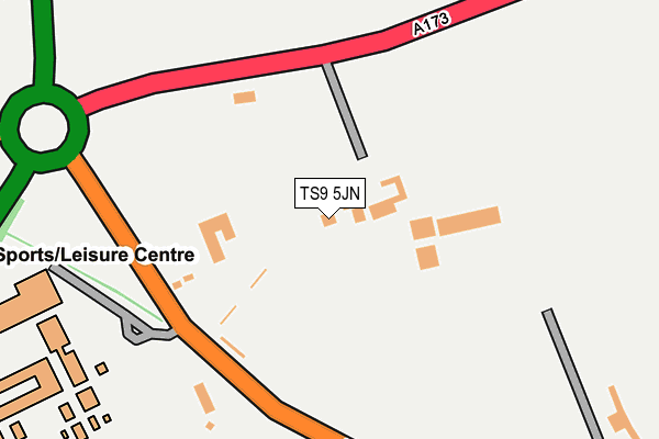 TS9 5JN map - OS OpenMap – Local (Ordnance Survey)