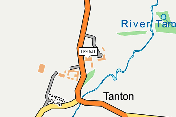 TS9 5JT map - OS OpenMap – Local (Ordnance Survey)
