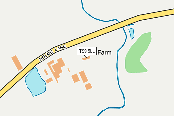 TS9 5LL map - OS OpenMap – Local (Ordnance Survey)