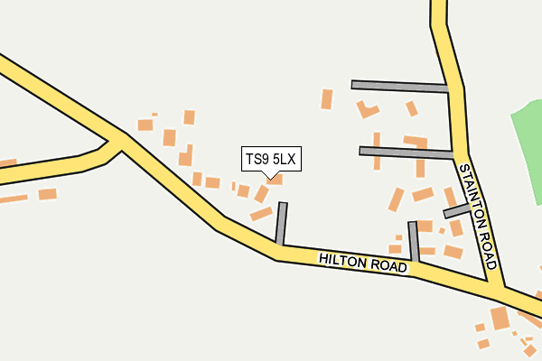 TS9 5LX map - OS OpenMap – Local (Ordnance Survey)