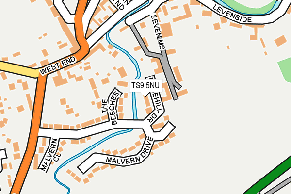 TS9 5NU map - OS OpenMap – Local (Ordnance Survey)
