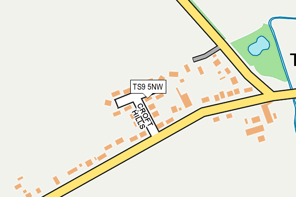 TS9 5NW map - OS OpenMap – Local (Ordnance Survey)