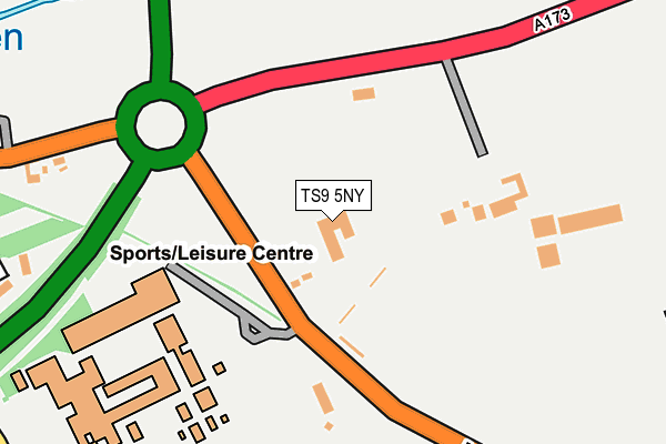 TS9 5NY map - OS OpenMap – Local (Ordnance Survey)