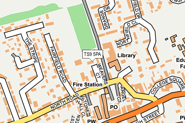 TS9 5PA map - OS OpenMap – Local (Ordnance Survey)