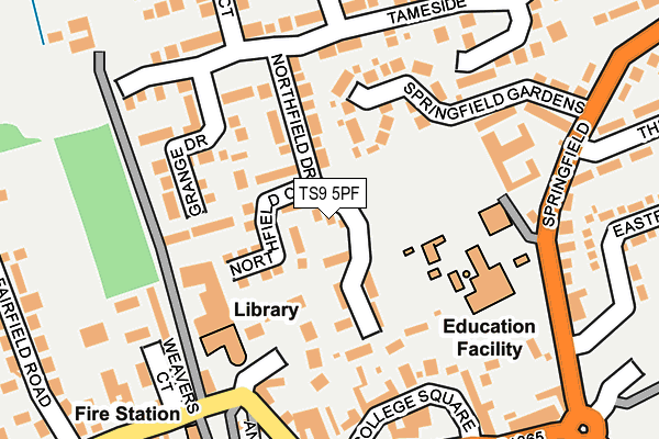 TS9 5PF map - OS OpenMap – Local (Ordnance Survey)