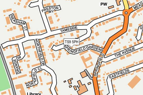 TS9 5PH map - OS OpenMap – Local (Ordnance Survey)