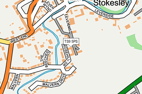 TS9 5PS map - OS OpenMap – Local (Ordnance Survey)