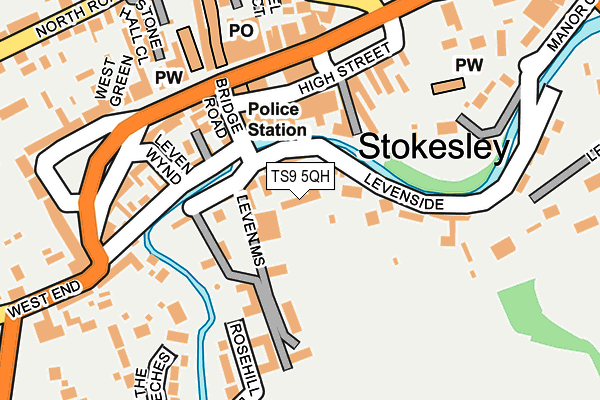 TS9 5QH map - OS OpenMap – Local (Ordnance Survey)