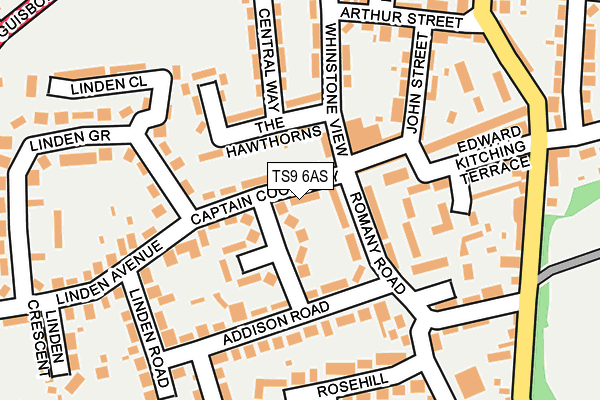 TS9 6AS map - OS OpenMap – Local (Ordnance Survey)
