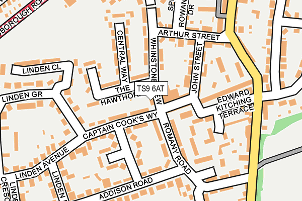 TS9 6AT map - OS OpenMap – Local (Ordnance Survey)