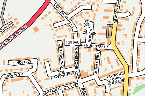 TS9 6AU map - OS OpenMap – Local (Ordnance Survey)