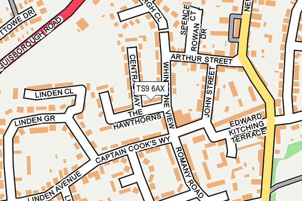 TS9 6AX map - OS OpenMap – Local (Ordnance Survey)