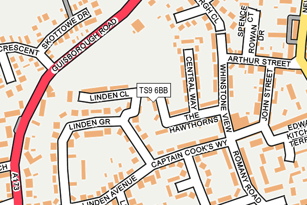 TS9 6BB map - OS OpenMap – Local (Ordnance Survey)