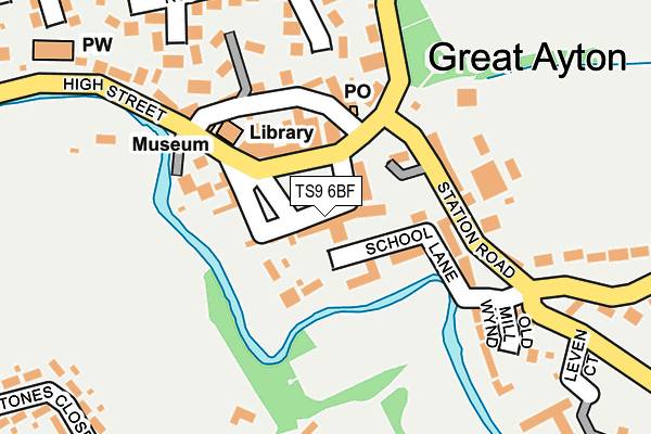 TS9 6BF map - OS OpenMap – Local (Ordnance Survey)