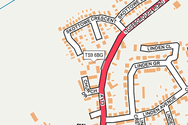 TS9 6BG map - OS OpenMap – Local (Ordnance Survey)