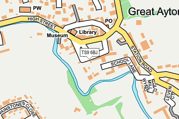 TS9 6BJ map - OS OpenMap – Local (Ordnance Survey)