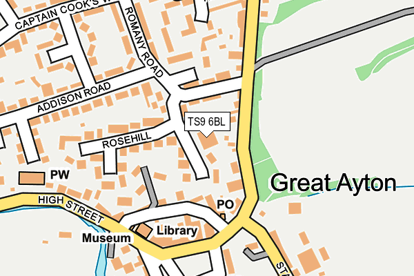 TS9 6BL map - OS OpenMap – Local (Ordnance Survey)