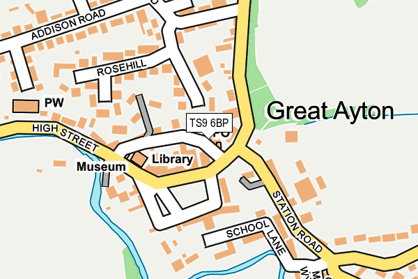 TS9 6BP map - OS OpenMap – Local (Ordnance Survey)