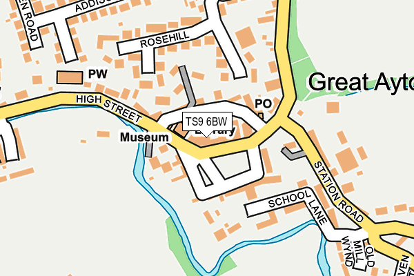 TS9 6BW map - OS OpenMap – Local (Ordnance Survey)