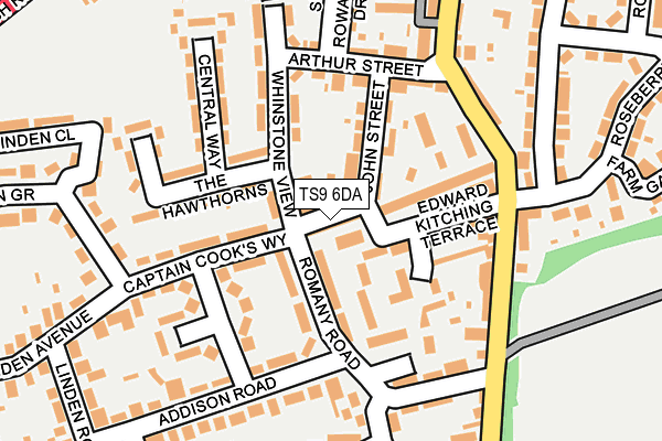 TS9 6DA map - OS OpenMap – Local (Ordnance Survey)