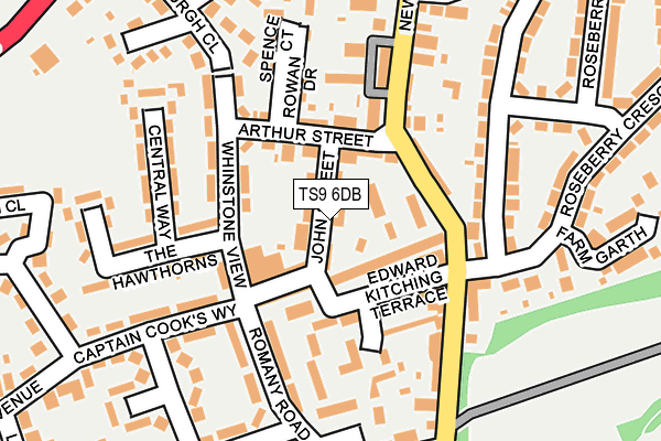 TS9 6DB map - OS OpenMap – Local (Ordnance Survey)