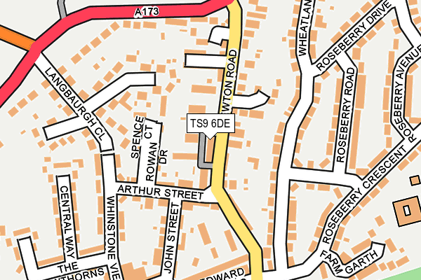 TS9 6DE map - OS OpenMap – Local (Ordnance Survey)