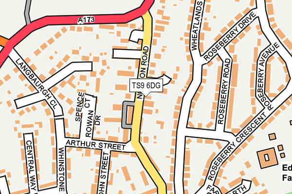 TS9 6DG map - OS OpenMap – Local (Ordnance Survey)