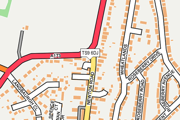 TS9 6DJ map - OS OpenMap – Local (Ordnance Survey)
