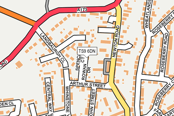 TS9 6DN map - OS OpenMap – Local (Ordnance Survey)
