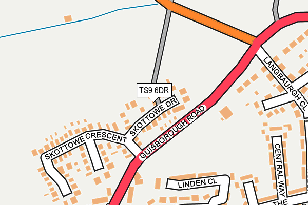 TS9 6DR map - OS OpenMap – Local (Ordnance Survey)