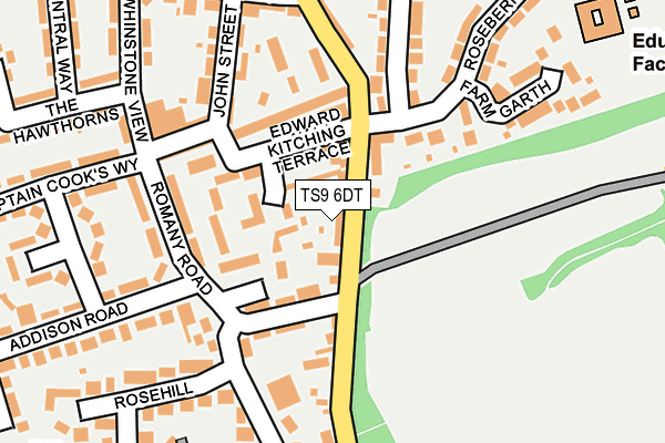 TS9 6DT map - OS OpenMap – Local (Ordnance Survey)