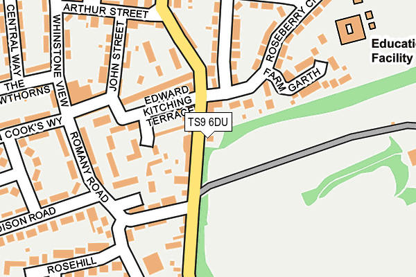 TS9 6DU map - OS OpenMap – Local (Ordnance Survey)