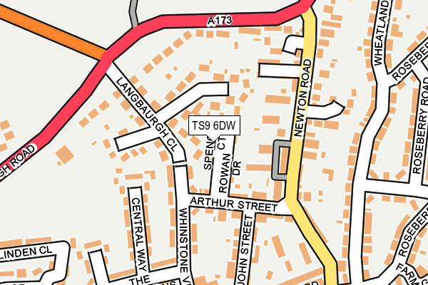 TS9 6DW map - OS OpenMap – Local (Ordnance Survey)