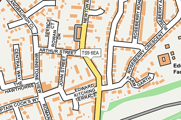TS9 6EA map - OS OpenMap – Local (Ordnance Survey)