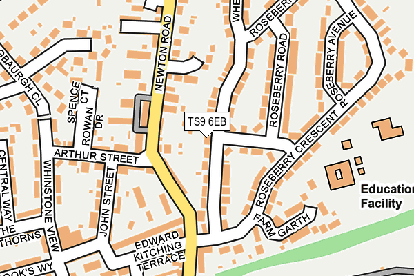 TS9 6EB map - OS OpenMap – Local (Ordnance Survey)