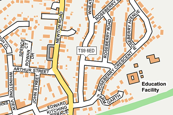 TS9 6ED map - OS OpenMap – Local (Ordnance Survey)