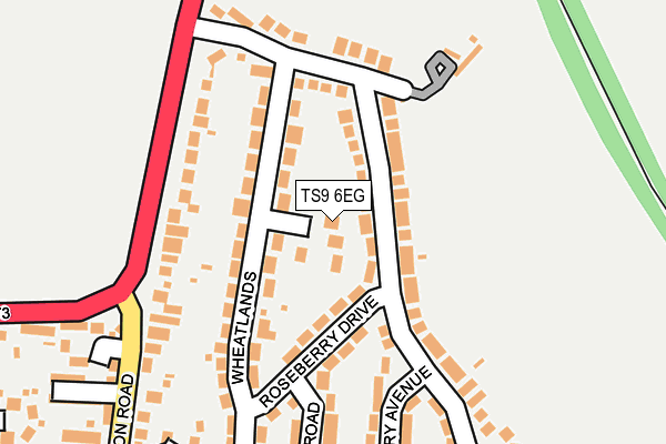 TS9 6EG map - OS OpenMap – Local (Ordnance Survey)