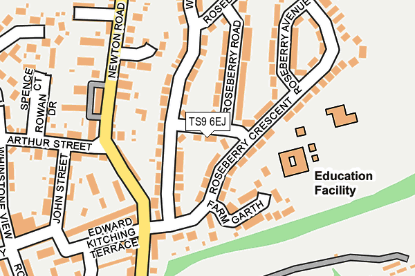 TS9 6EJ map - OS OpenMap – Local (Ordnance Survey)