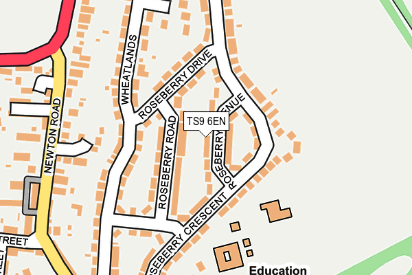 TS9 6EN map - OS OpenMap – Local (Ordnance Survey)