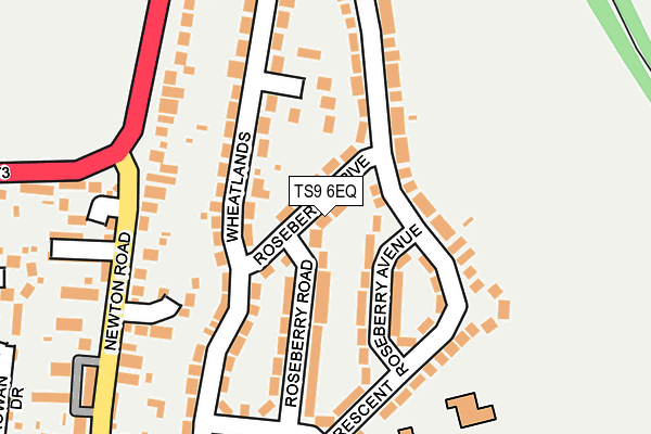 TS9 6EQ map - OS OpenMap – Local (Ordnance Survey)