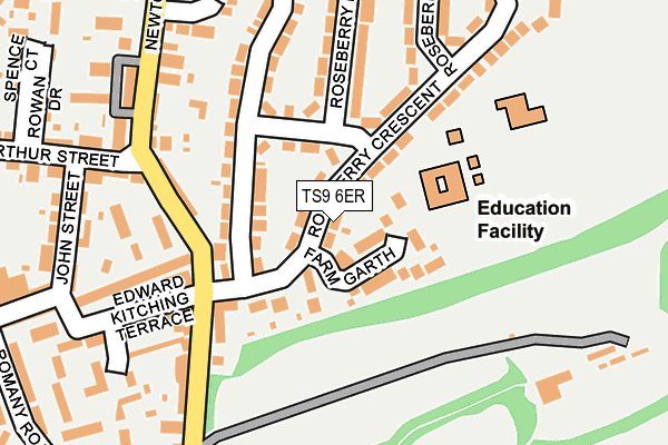 TS9 6ER map - OS OpenMap – Local (Ordnance Survey)