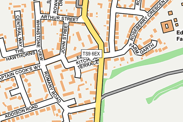 TS9 6EX map - OS OpenMap – Local (Ordnance Survey)