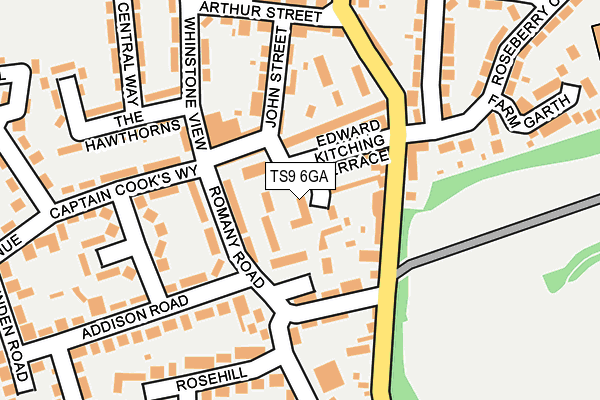 TS9 6GA map - OS OpenMap – Local (Ordnance Survey)