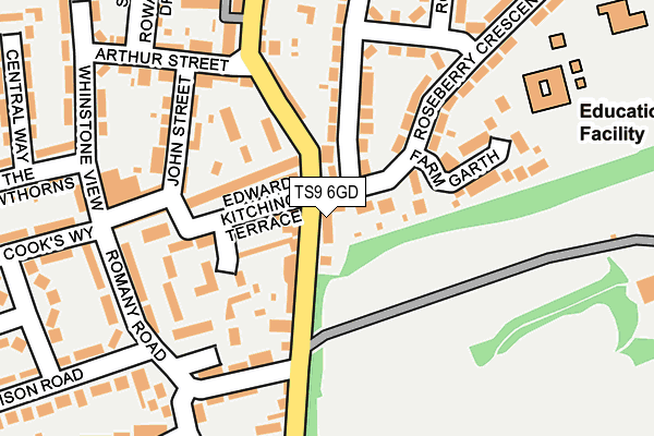 TS9 6GD map - OS OpenMap – Local (Ordnance Survey)