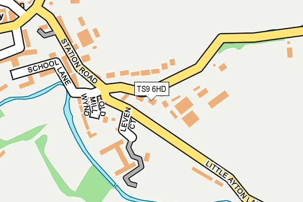 TS9 6HD map - OS OpenMap – Local (Ordnance Survey)