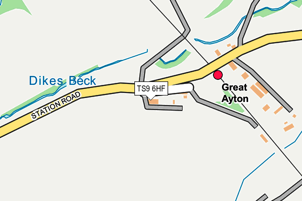 TS9 6HF map - OS OpenMap – Local (Ordnance Survey)